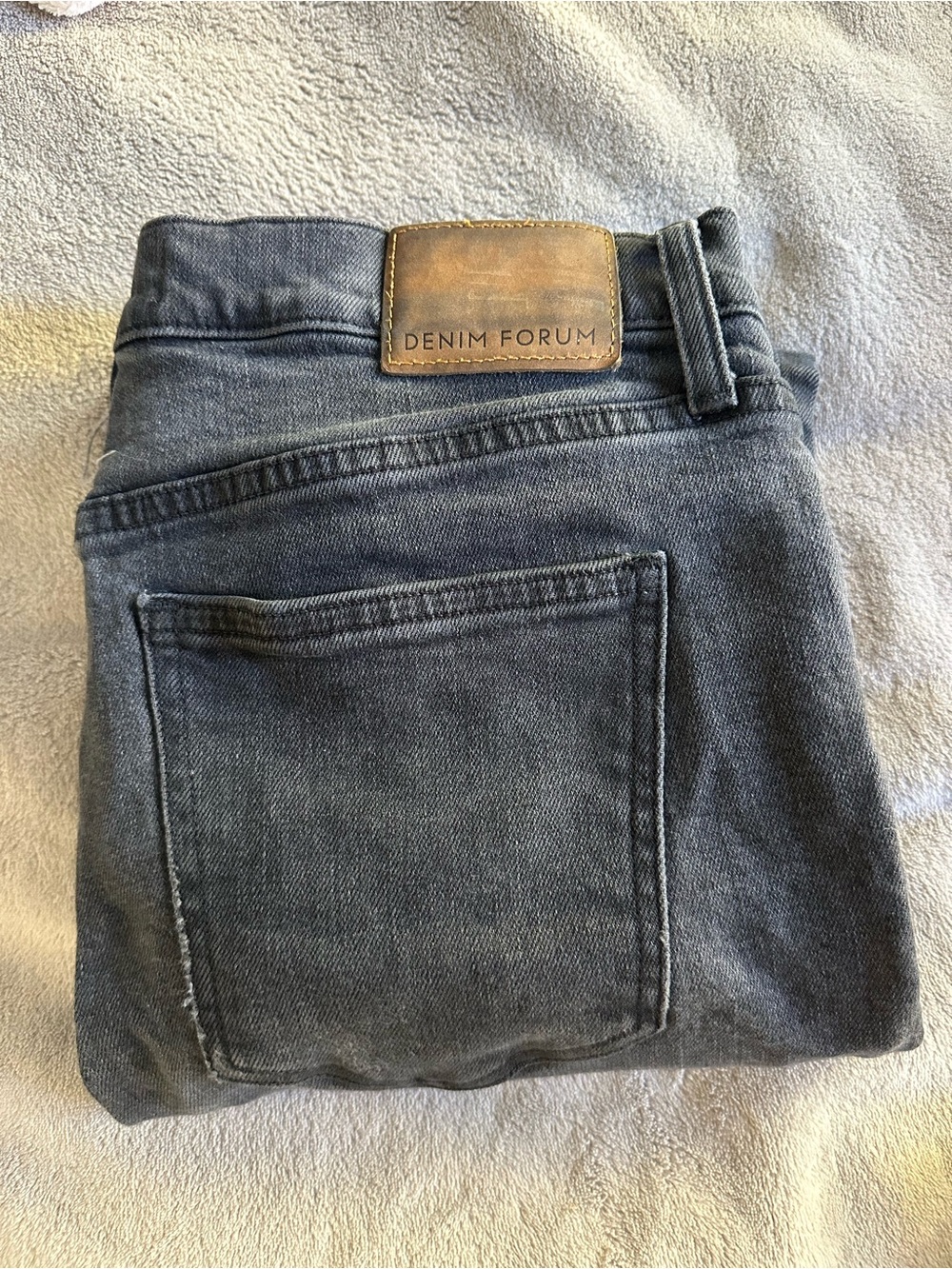 Denim Forum Arlo Faded Black Cropped Ankle Jeans